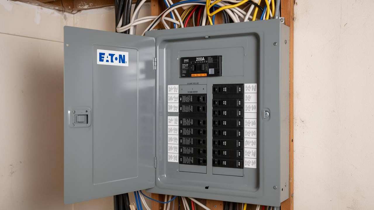 Type 2 whole-house surge protector mounted at the main panel of a Salem, Oregon home